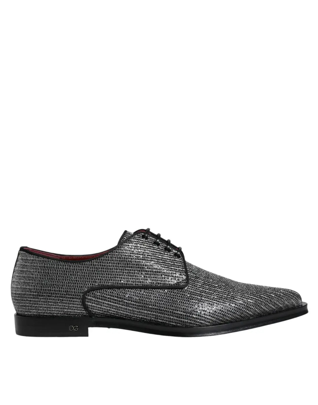 Dolce &amp; Gabbana Silver Polyurethane Derby Formal Dress Shoes