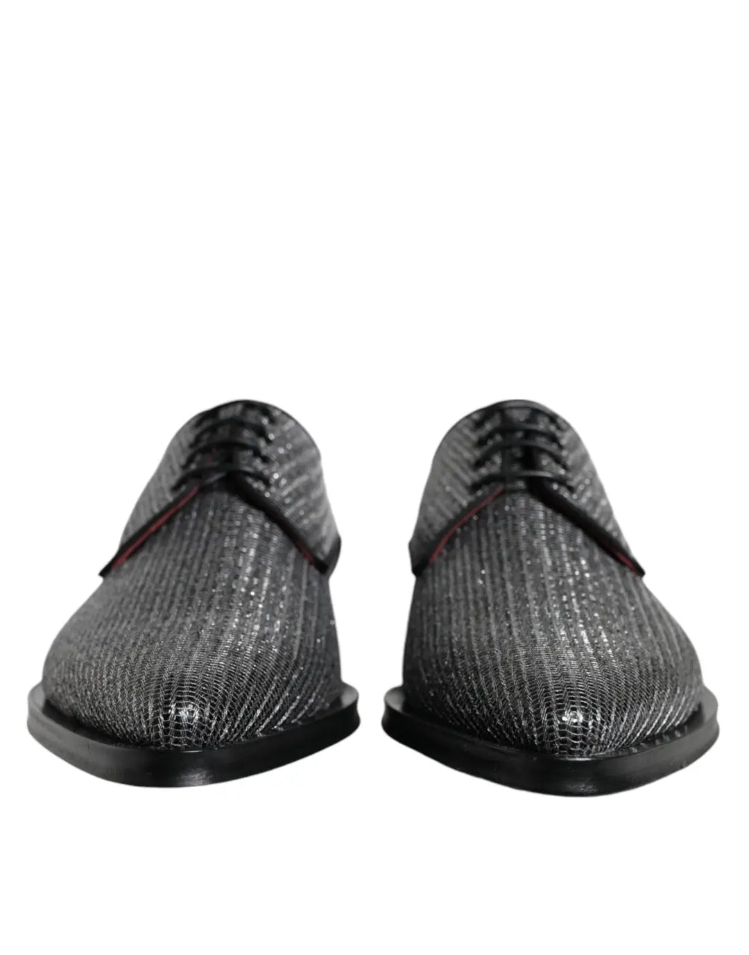 Dolce &amp; Gabbana Silver Polyurethane Derby Formal Dress Shoes