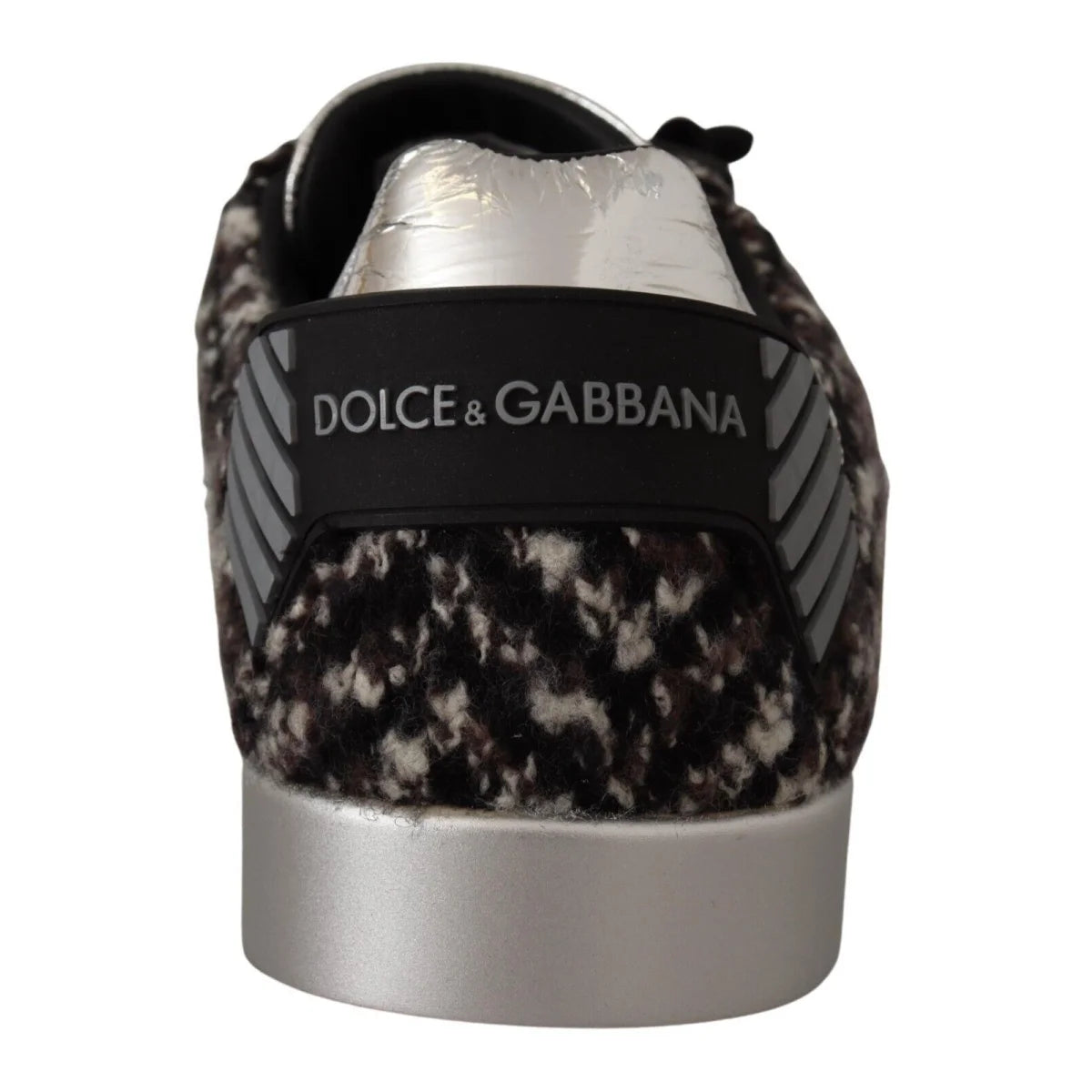 Dolce Gabbana Silver Sneakers Shine With Luxe Appeal &