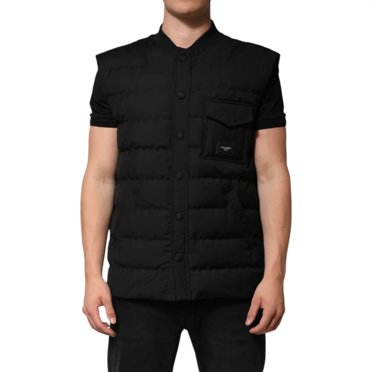 Dolce Gabbana Sleeveless Vest Parka Jacket for a Chic Statement &