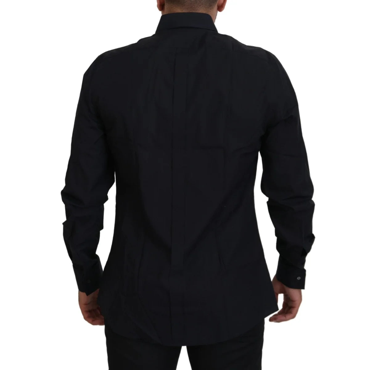 Dolce & Gabbana Slim Fit Black Gold Cotton Shirt