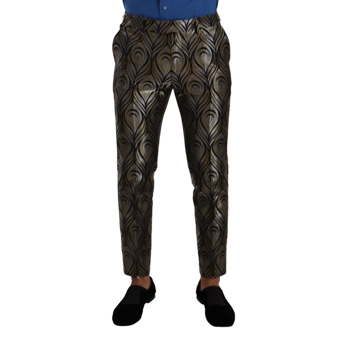Dolce Gabbana Slim Fit Dress Pants with Button Closure &