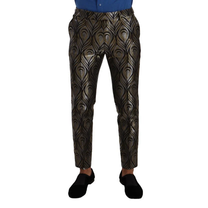 Dolce Gabbana Slim Fit Dress Pants with Button Closure &