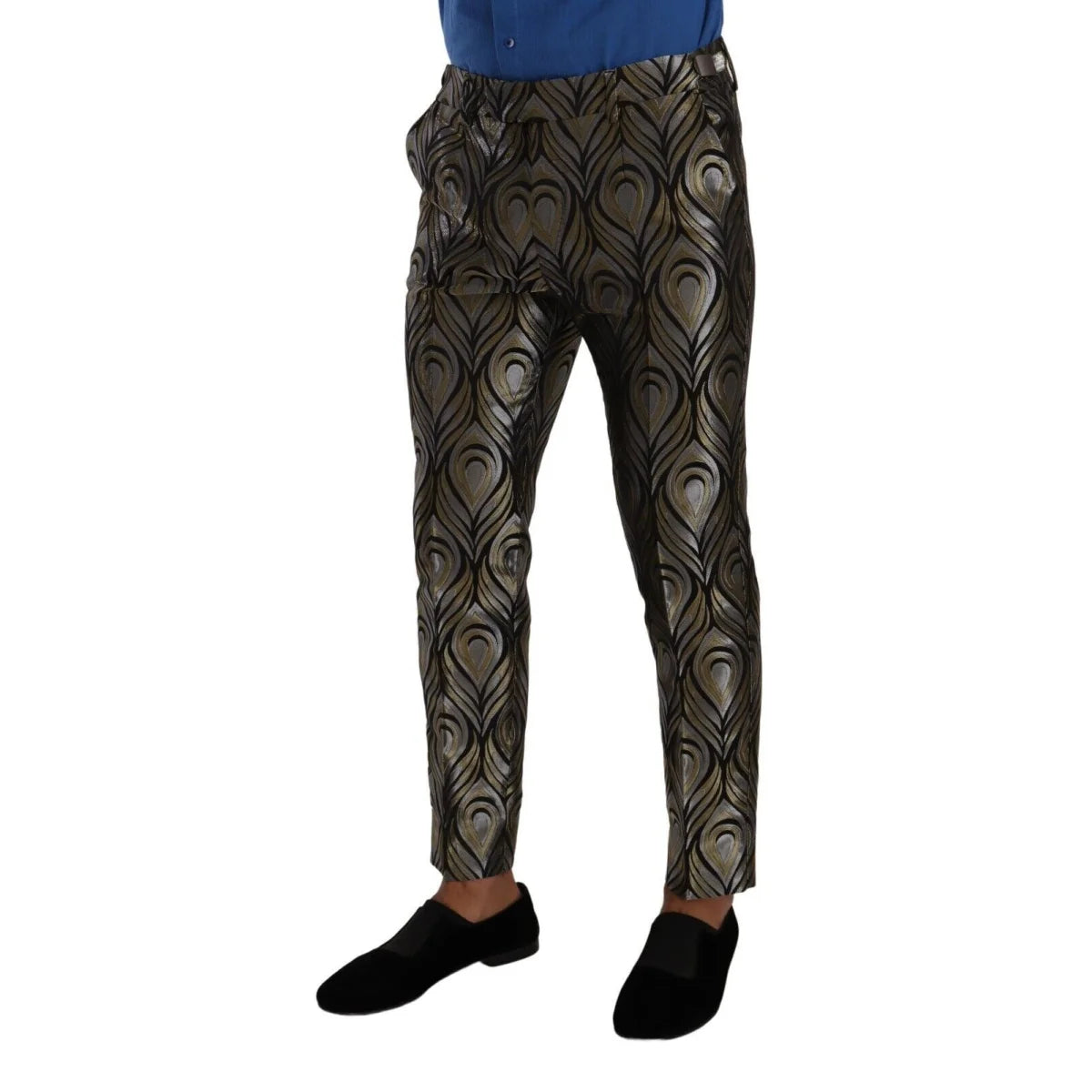 Dolce Gabbana Slim Fit Dress Pants with Button Closure &