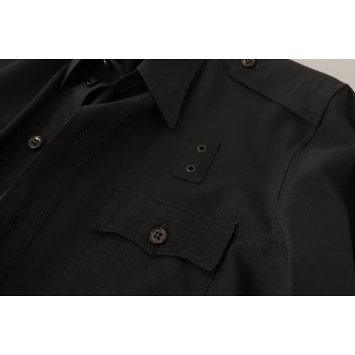 Dolce Gabbana Slim Fit Gold Cotton Shirt Classic Style Long Sleeve &