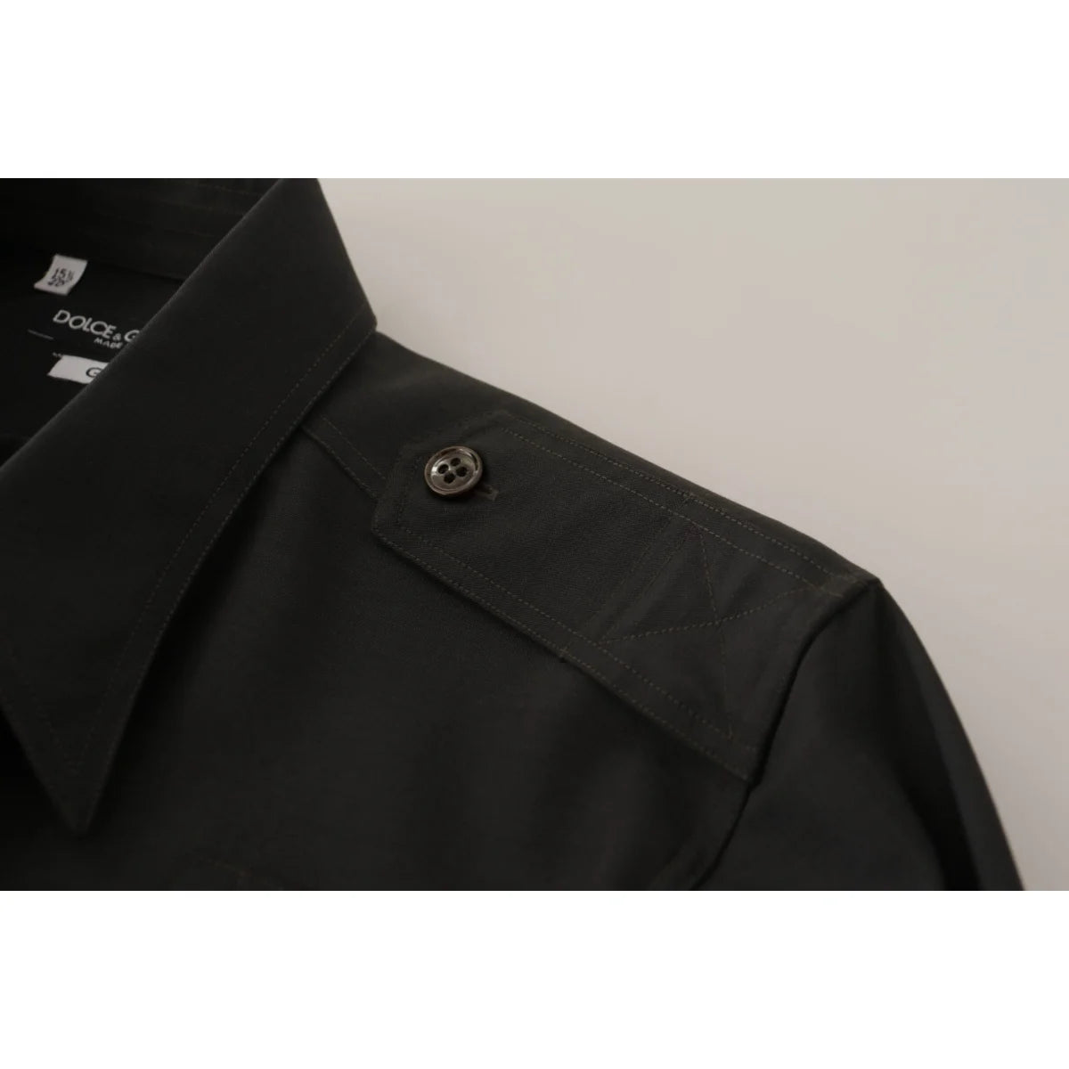 Dolce Gabbana Slim Fit Gold Cotton Shirt Classic Style Long Sleeve &