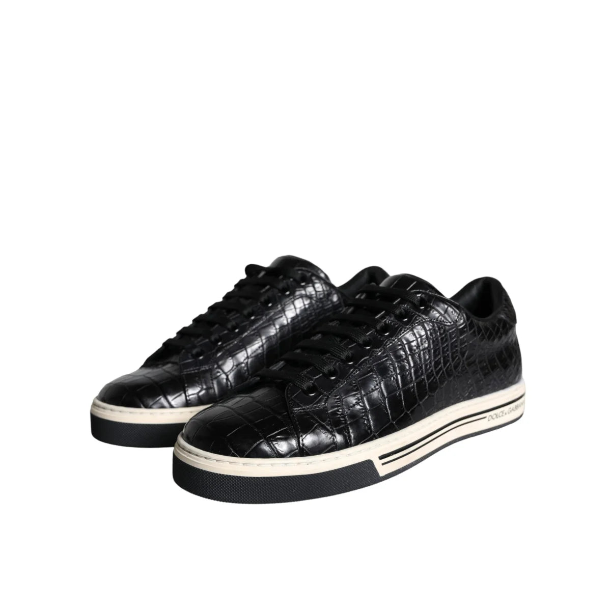Dolce Gabbana Sneakers with Iconic Logo Details and Classic White Sole &