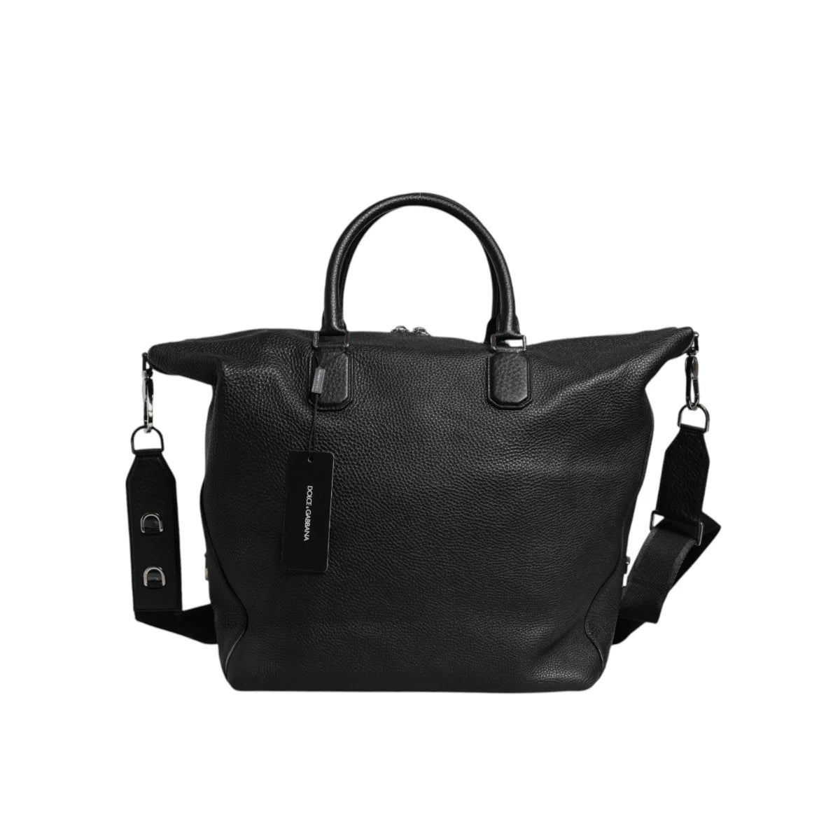 Dolce and Gabbana Soft Leather Duffel Bag with Shoulder Strap &