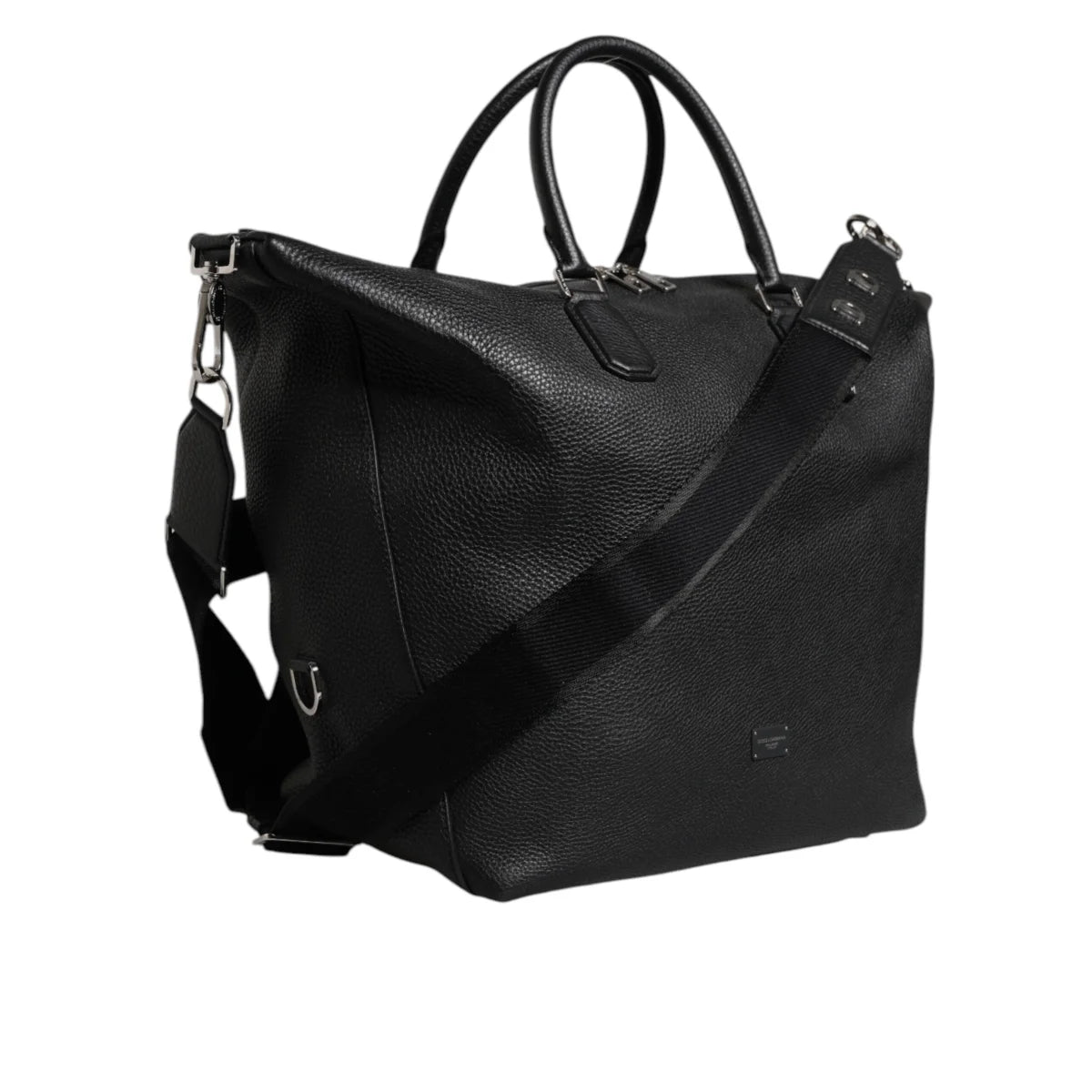 Dolce and Gabbana Soft Leather Duffel Bag with Shoulder Strap &