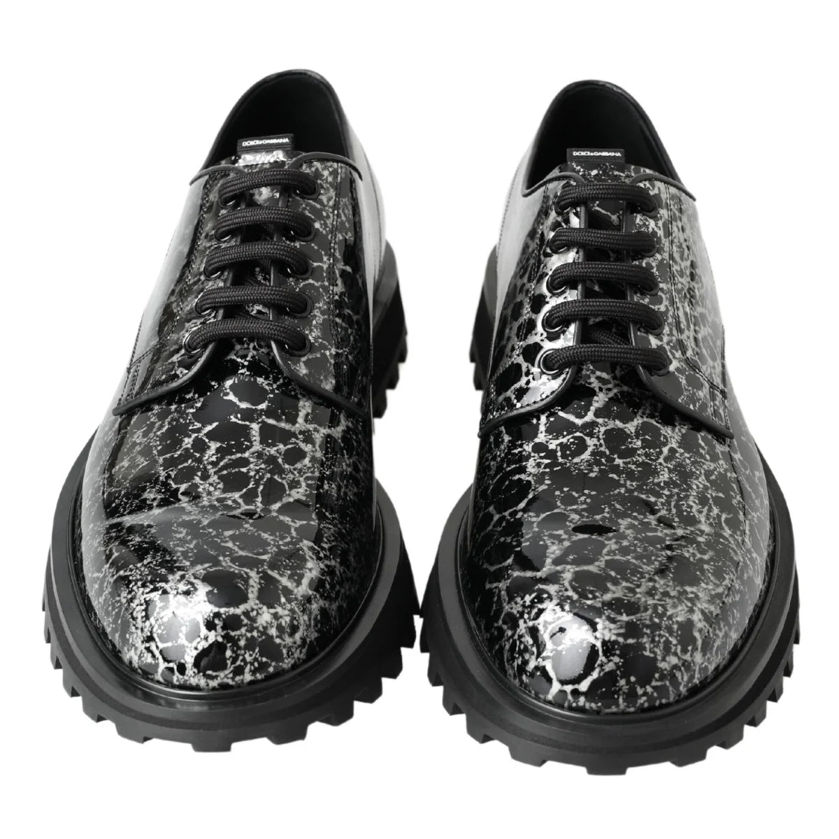 Dolce & Gabbana Sophisticated Two Tone Derby Shoes with Rubber Sole