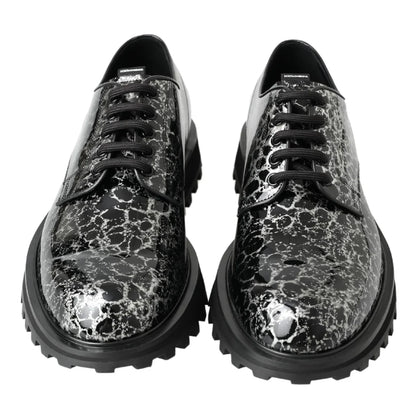 Dolce & Gabbana Sophisticated Two Tone Derby Shoes with Rubber Sole