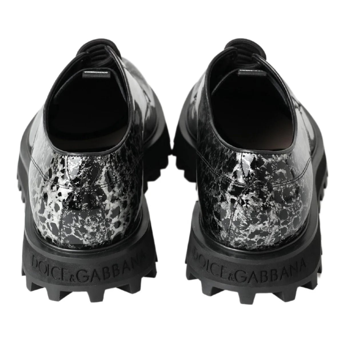 Dolce & Gabbana Sophisticated Two Tone Derby Shoes with Rubber Sole