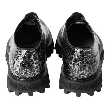 Dolce & Gabbana Sophisticated Two Tone Derby Shoes with Rubber Sole