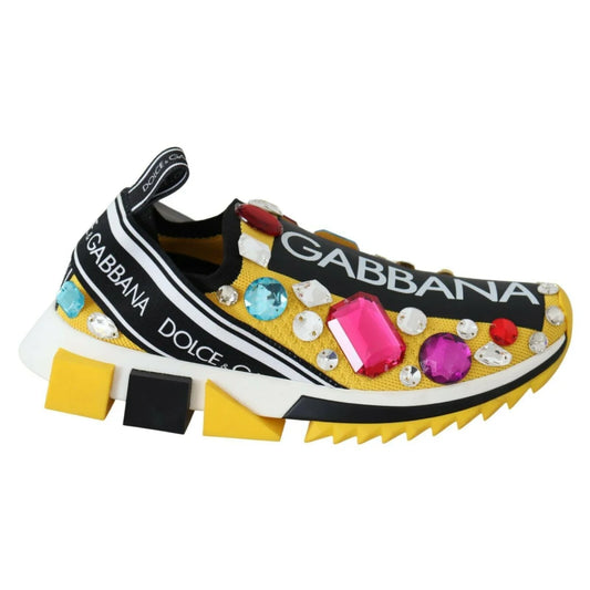 Dolce & Gabbana Sorrento Sneakers Multicolor Crystals Sparkle Dress Ready