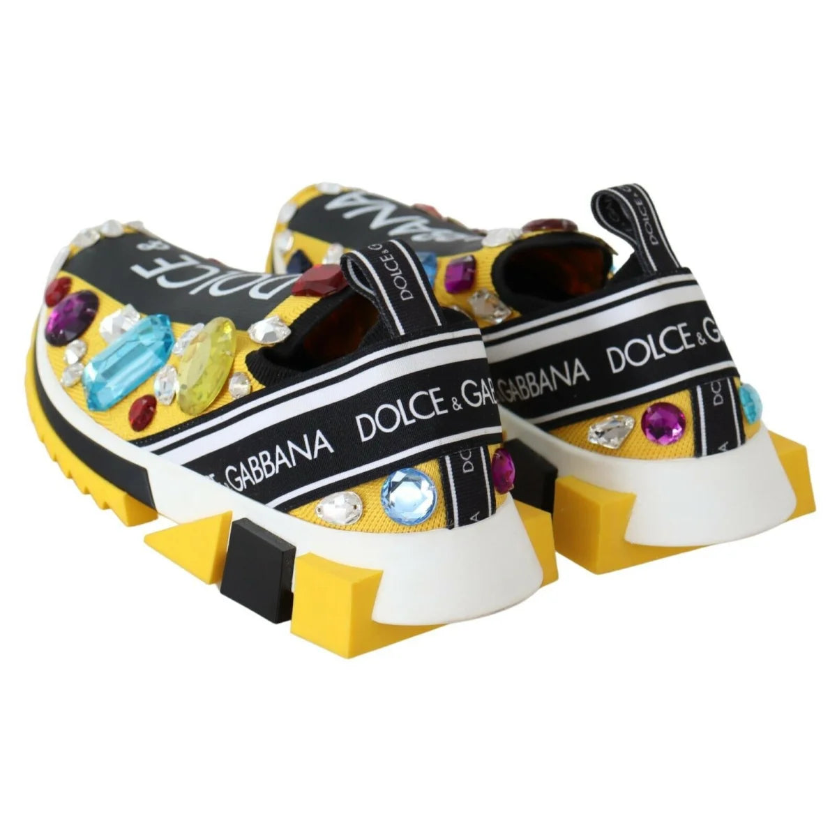 Dolce & Gabbana Sorrento Sneakers Multicolor Crystals Sparkle Dress Ready