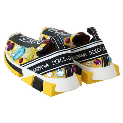Dolce & Gabbana Sorrento Sneakers Multicolor Crystals Sparkle Dress Ready