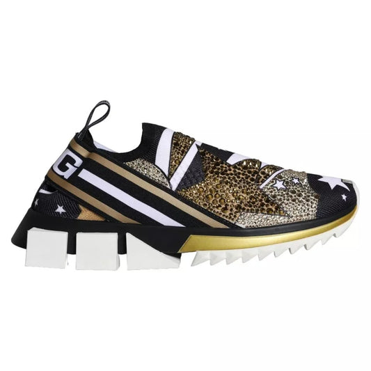 Dolce and Gabbana Sorrento Sneakers in Stretch Mesh with Logo Print &