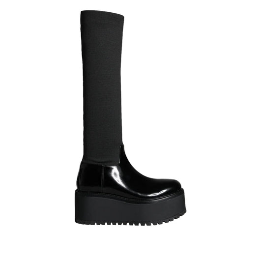 Dolce Gabbana Stretch Knee High Boots in Luxe Jersey &