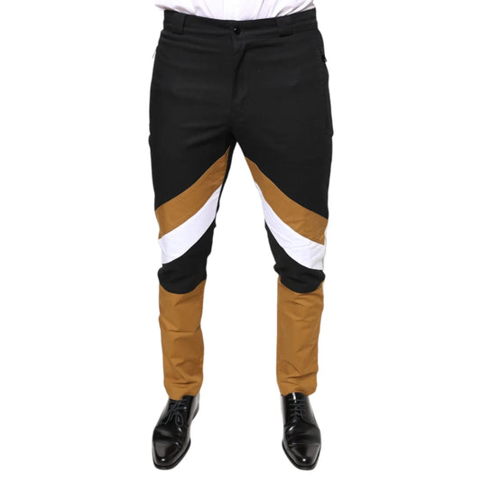 Dolce Gabbana Striped Pants Runway-Ready Cotton Blend Style &