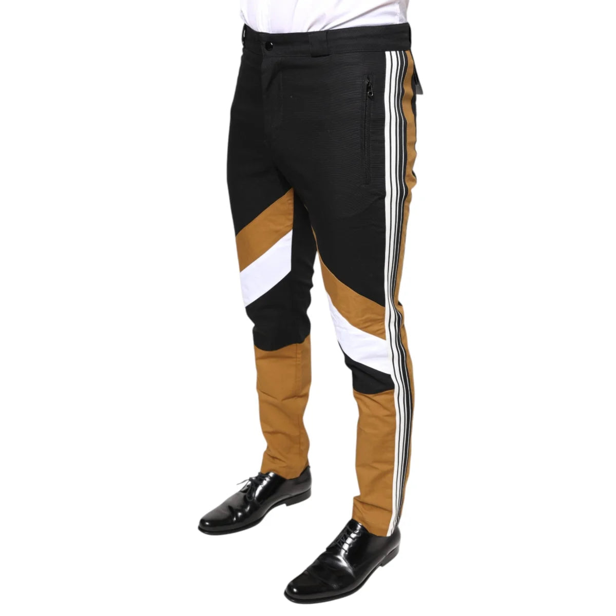 Dolce Gabbana Striped Pants Runway-Ready Cotton Blend Style &