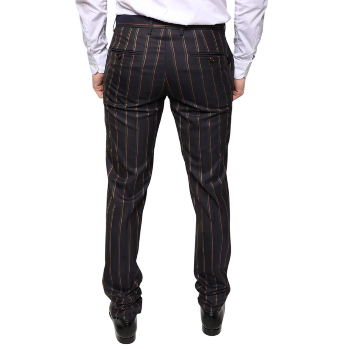 Dolce & Gabbana Striped Wool Dress Pants for Effortless Sophistication