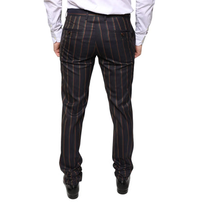 Dolce & Gabbana Striped Wool Dress Pants for Effortless Sophistication