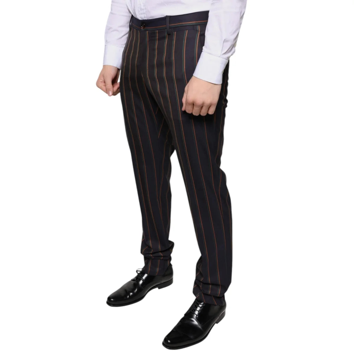 Dolce & Gabbana Striped Wool Dress Pants for Effortless Sophistication