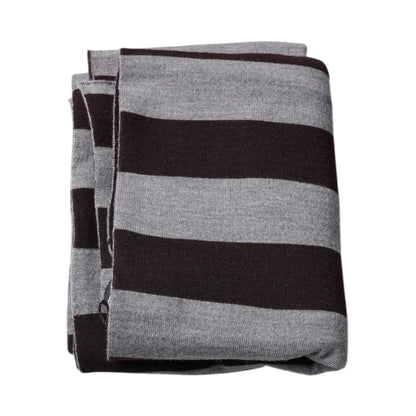 Dolce & Gabbana Striped Wool Wrap Scarf for Effortless Style