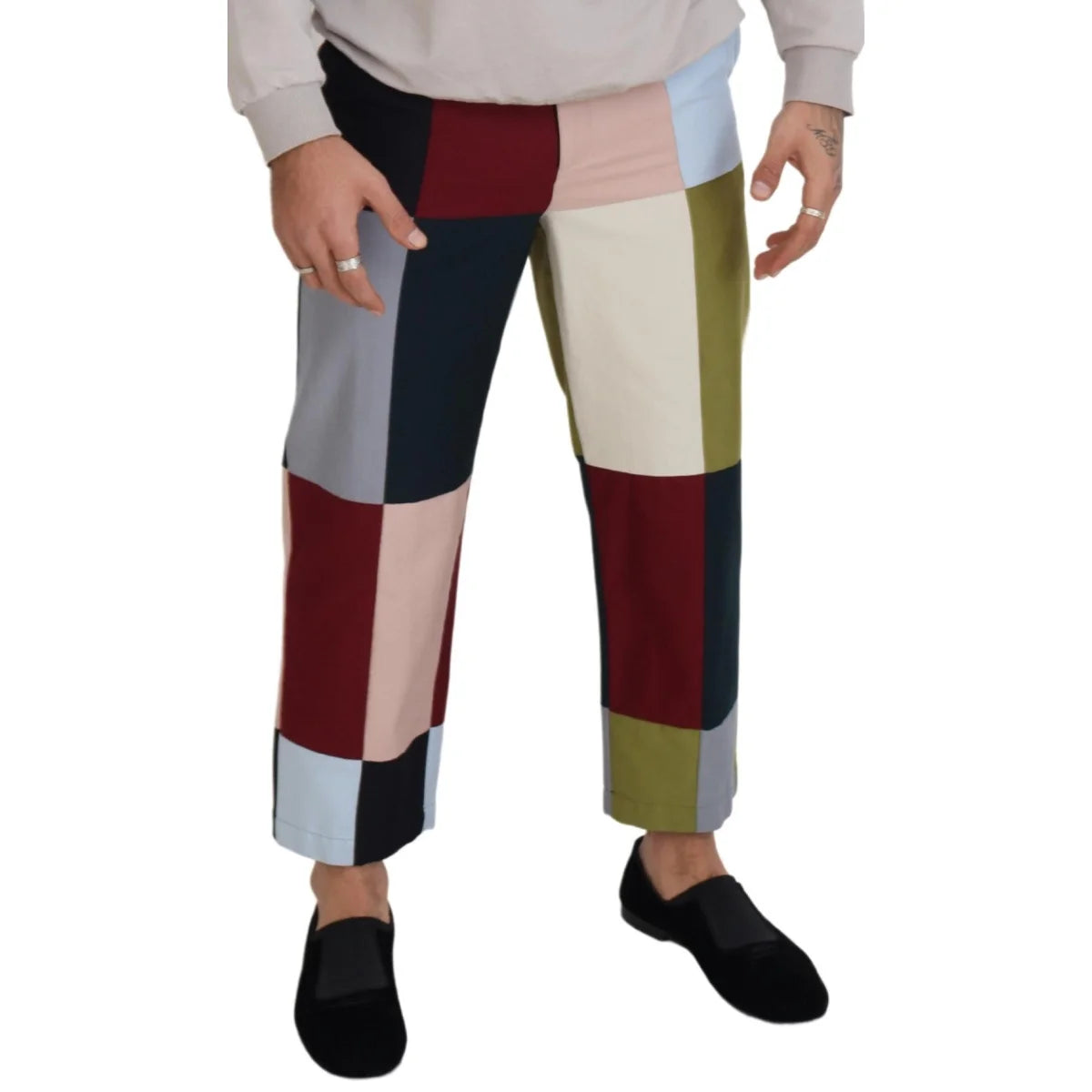 Dolce & Gabbana Stunning Multicolor Patchwork Pants