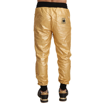 Dolce & Gabbana Sweatpants with Gold Pig Back Pocket Luxury Regular Fit