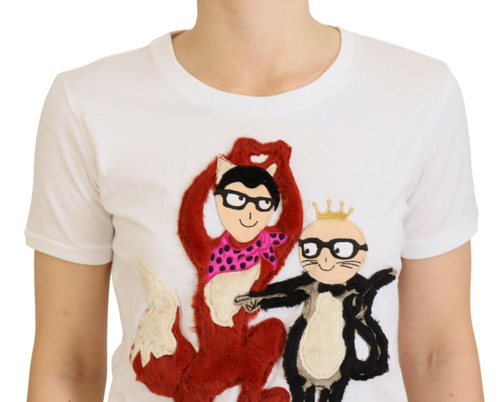 Dolce &amp; Gabbana - T-shirt Top White Textured Short Sleeve