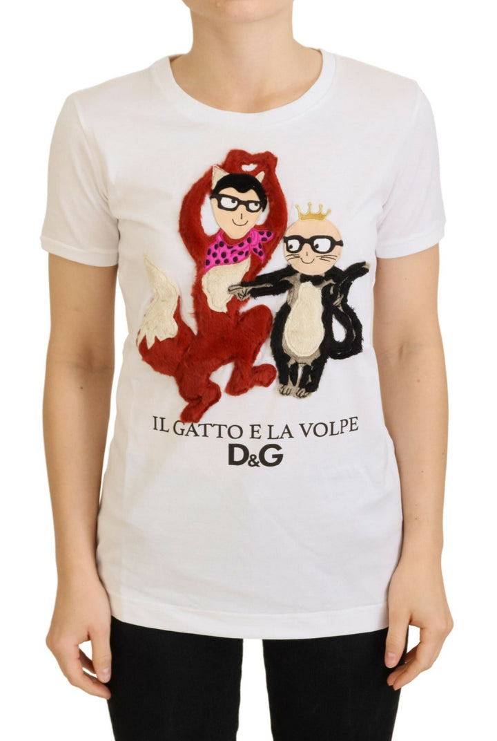 Dolce &amp; Gabbana - T-shirt Top White Textured Short Sleeve