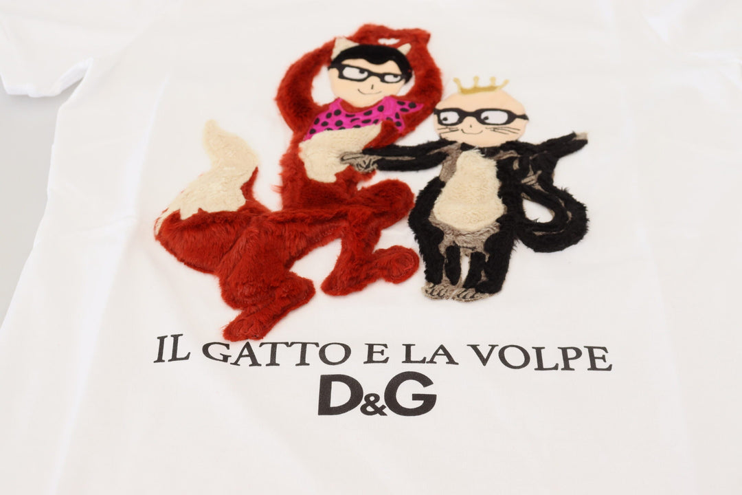 Dolce &amp; Gabbana - T-shirt Top White Textured Short Sleeve