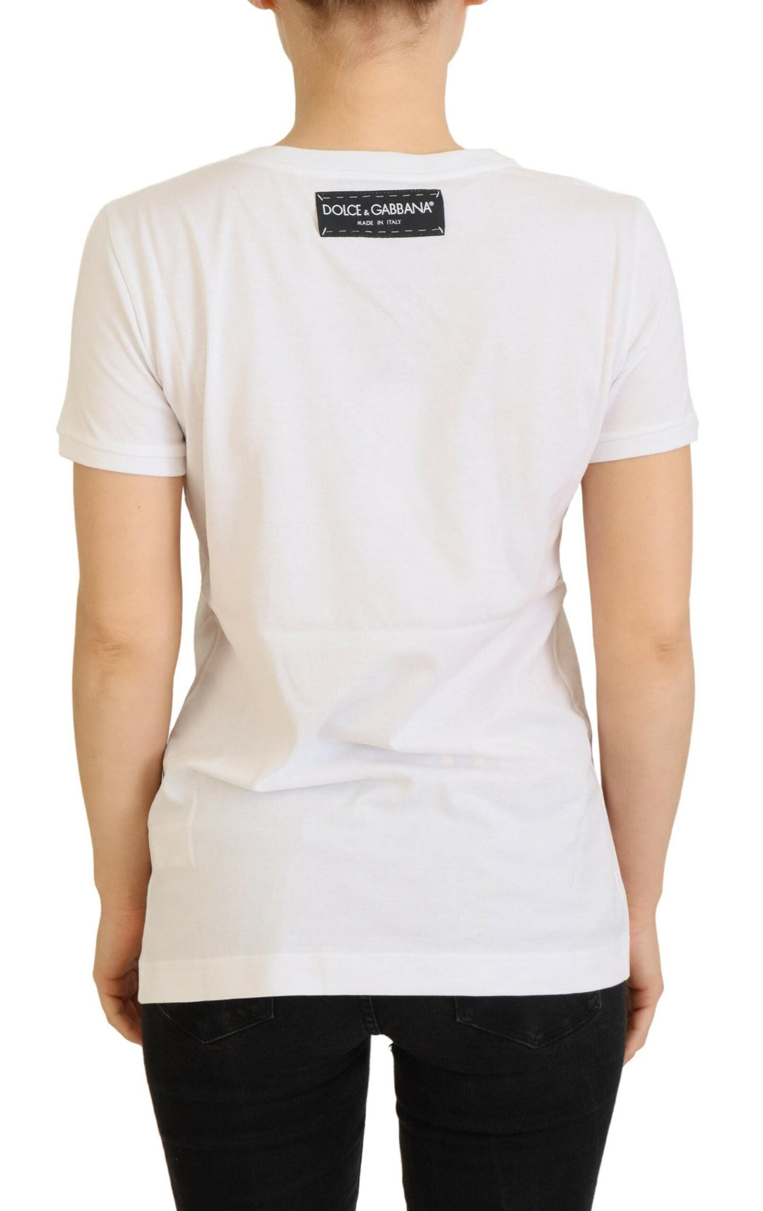 Dolce &amp; Gabbana - T-shirt Top White Textured Short Sleeve