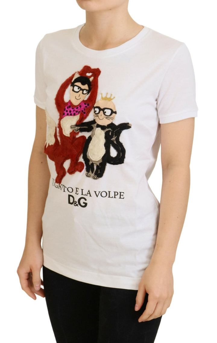 Dolce &amp; Gabbana - T-shirt Top White Textured Short Sleeve