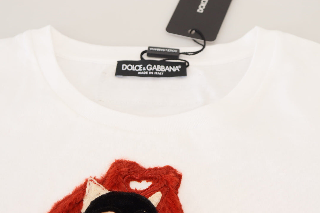 Dolce &amp; Gabbana - T-shirt Top White Textured Short Sleeve