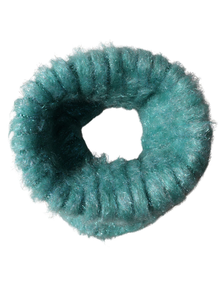 Dolce &amp; Gabbana Teal Mohair Wool Knitted Wrap Shawl 62cm x 32.5cm Scarf