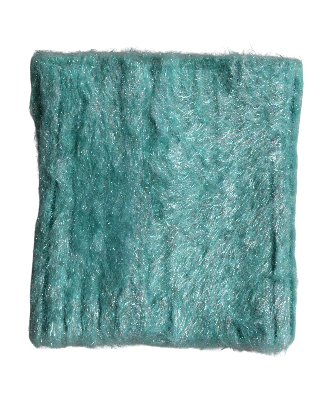 Dolce &amp; Gabbana Teal Mohair Wool Knitted Wrap Shawl 62cm x 32.5cm Scarf