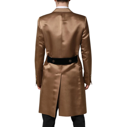 Dolce Gabbana Three Button Coat Jacket Elegant Trench Style &