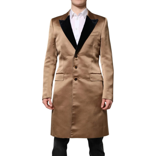 Dolce Gabbana Three Button Coat Jacket Elegant Trench Style &