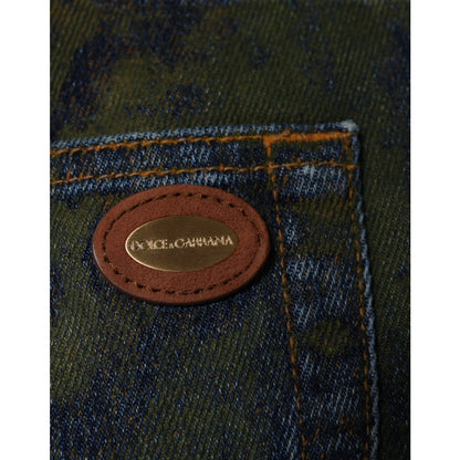 Dolce Gabbana Tie Dye Denim Jeans Sensation in Blue &