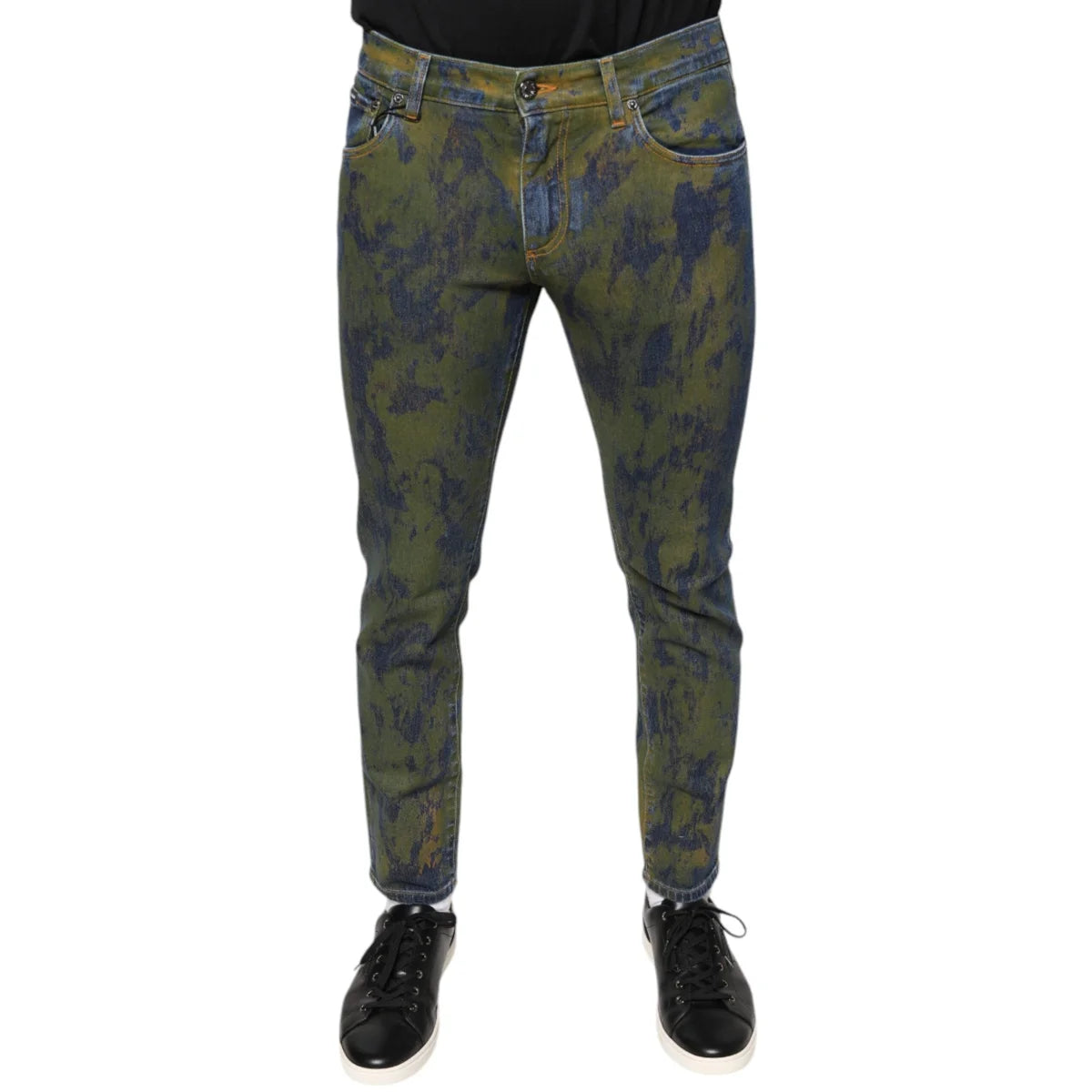 Dolce Gabbana Tie Dye Denim Jeans Sensation in Blue &