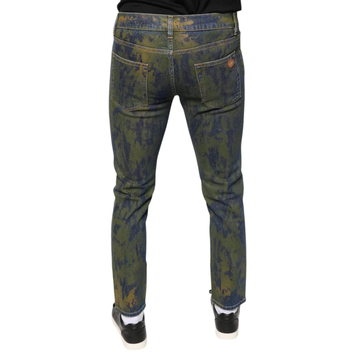 Dolce Gabbana Tie Dye Denim Jeans Sensation in Blue &