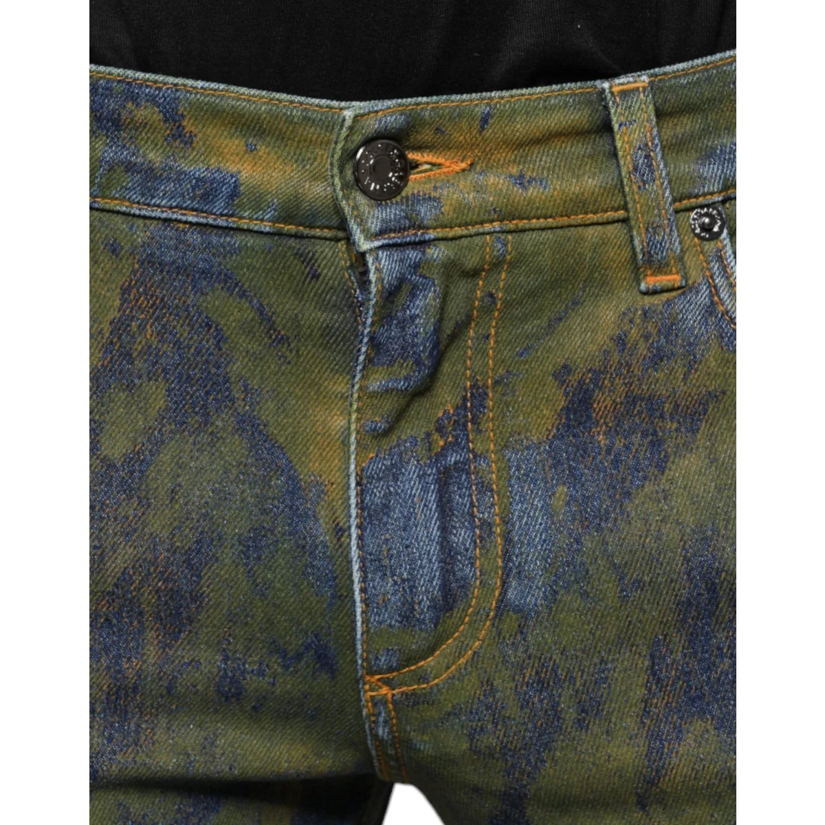 Dolce Gabbana Tie Dye Denim Jeans Sensation in Blue &