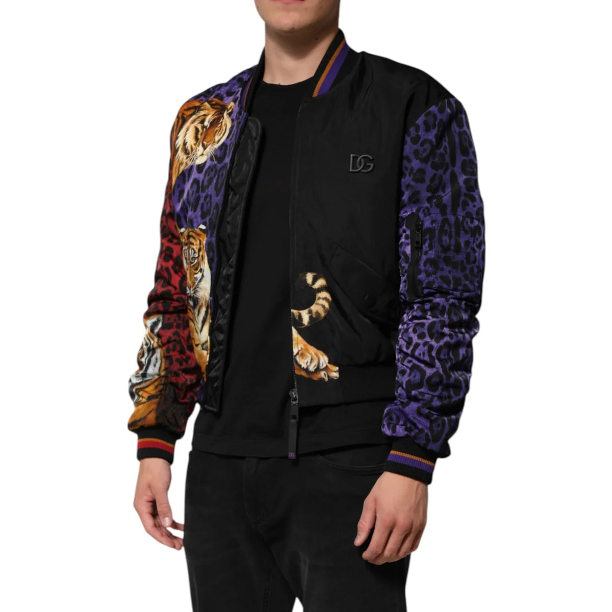 Dolce Gabbana Tiger Print Bomber Jacket Roar in Style &