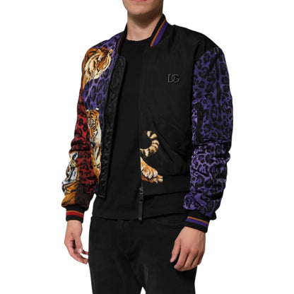 Dolce Gabbana Tiger Print Bomber Jacket Roar in Style &