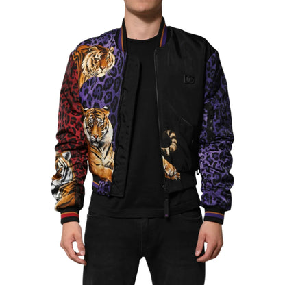 Dolce Gabbana Tiger Print Bomber Jacket Roar in Style &
