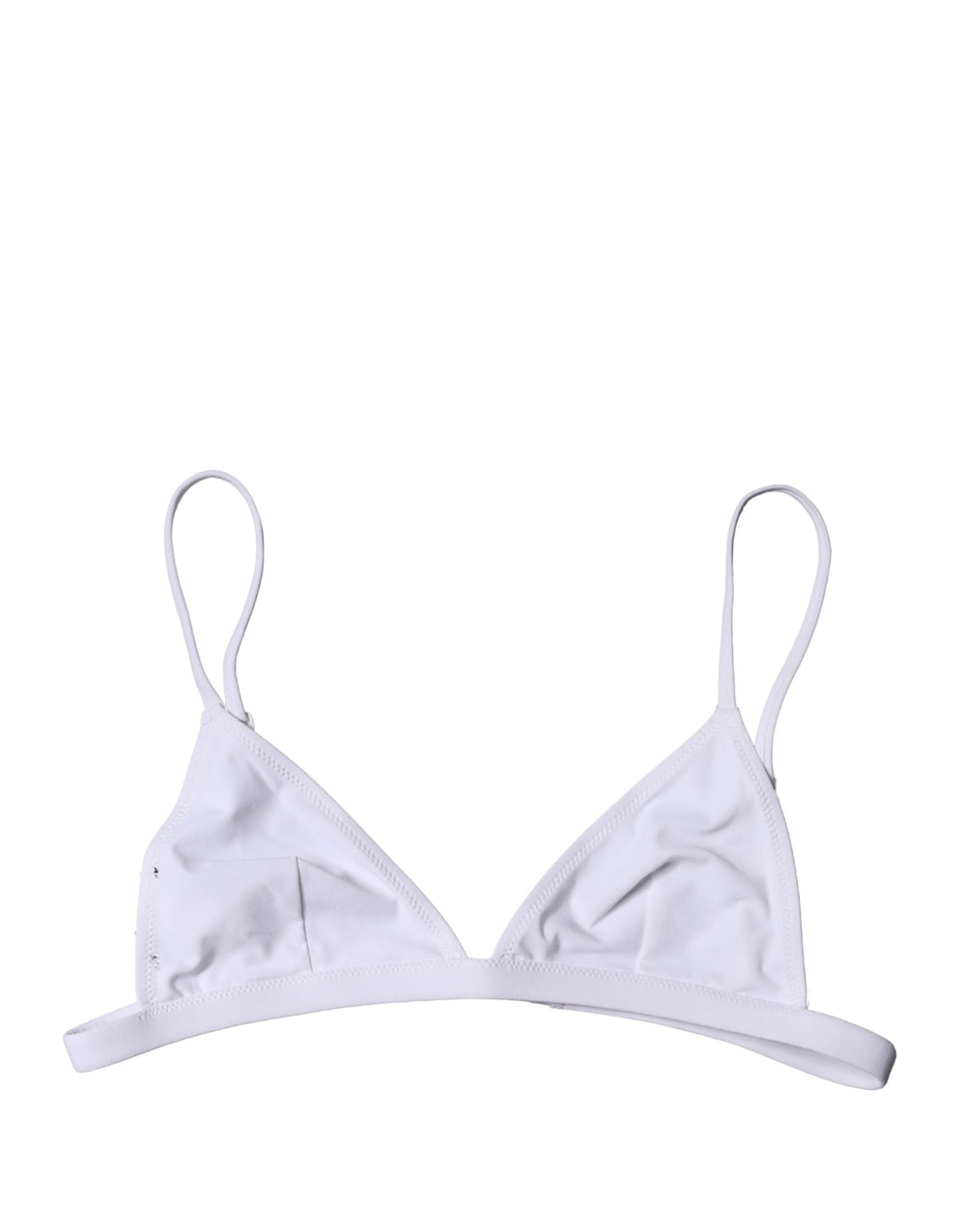 Dolce & Gabbana Top White Nylon Triangle Swimwear Beachwear Bikini - Women’s