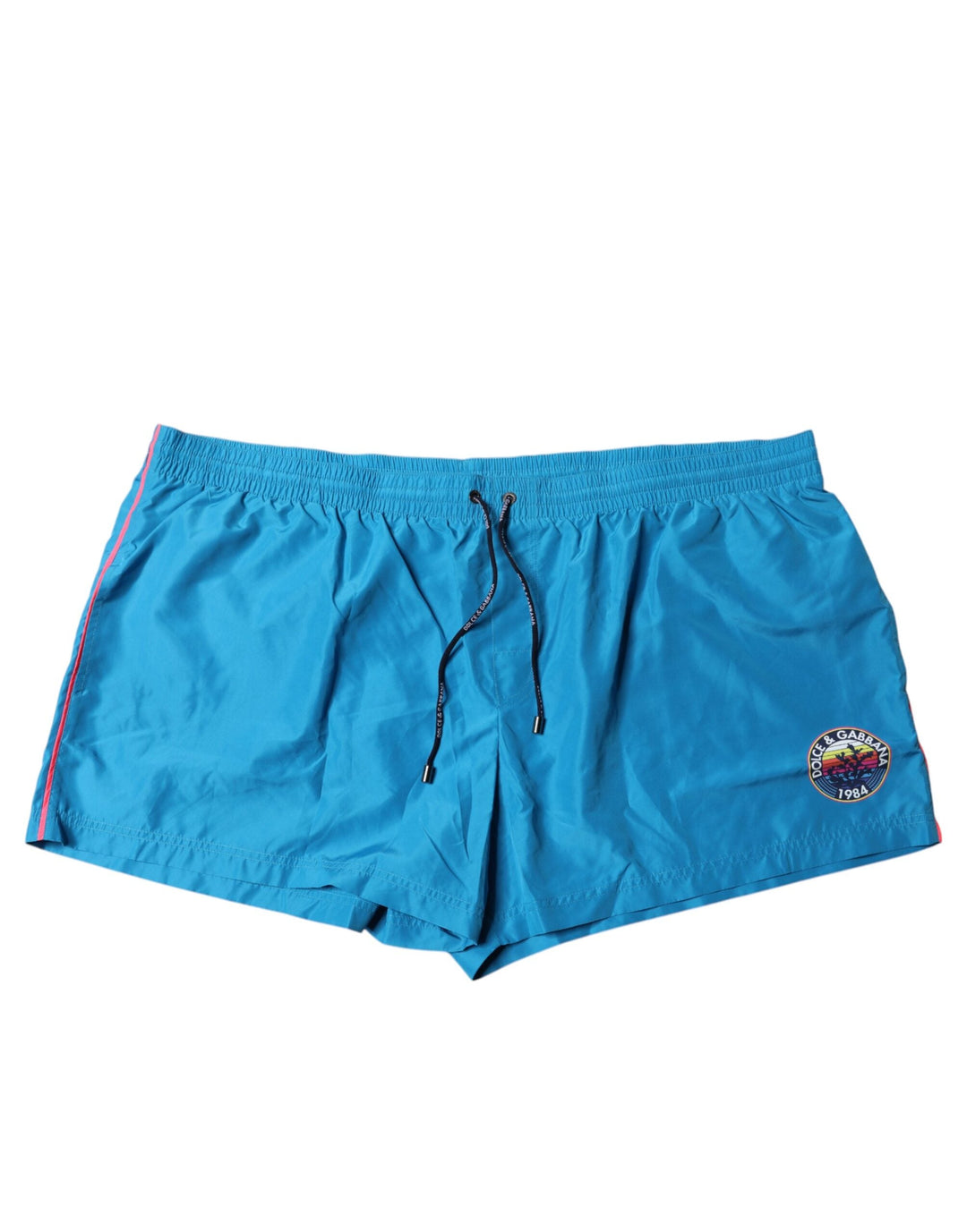 Dolce &amp; Gabbana Turquoise Logo Beachwear Shorts 2pc Swimwear