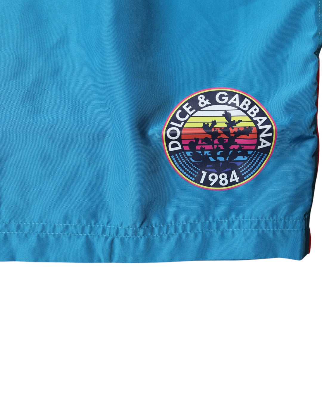 Dolce &amp; Gabbana Turquoise Logo Beachwear Shorts 2pc Swimwear